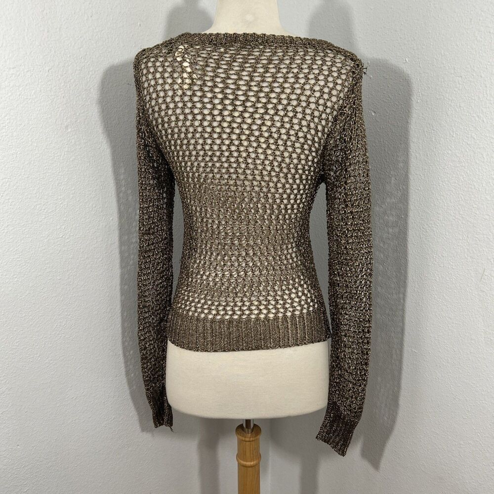 Love Sen Top Women S or M Metallic Fishnet Beach Spring Summer - Picture 3 of 8